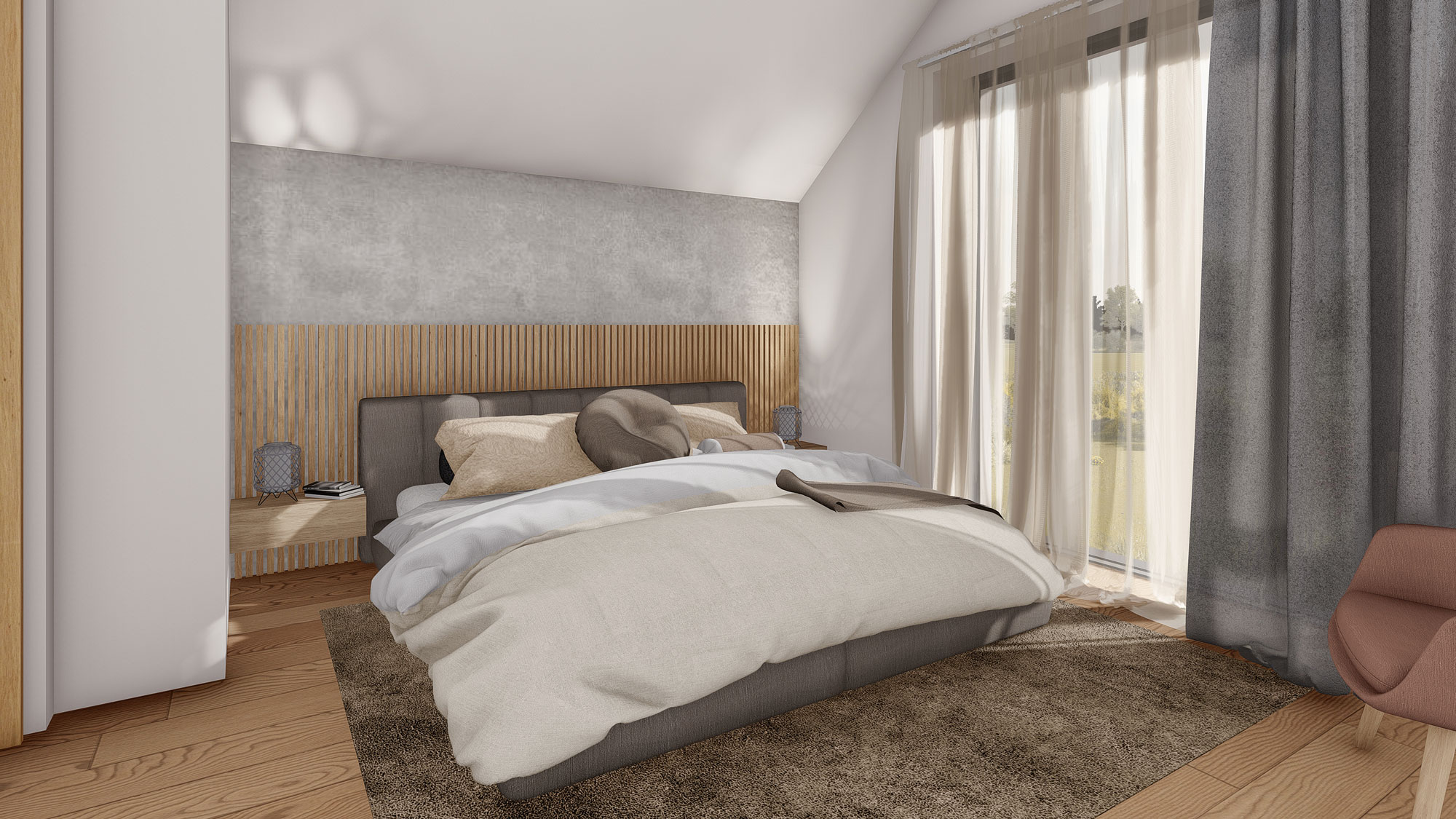 Guļamistabas interjers